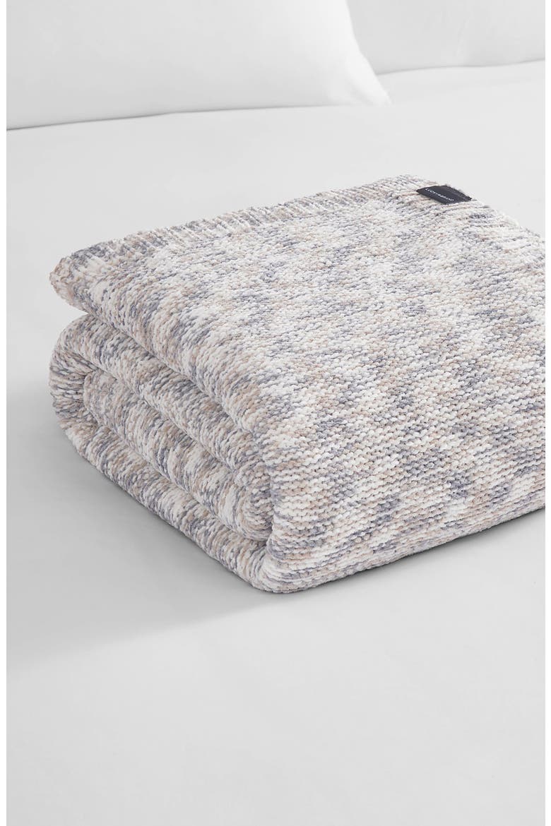Logan Chenille Blanket, Alternate, color, TAN/ GREY