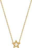 Karma and Luck Inner Strength Rainbow Moonstone & Pearl Star Gold Necklace