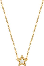 Karma and Luck Inner Strength Rainbow Moonstone & Pearl Star Gold Necklace