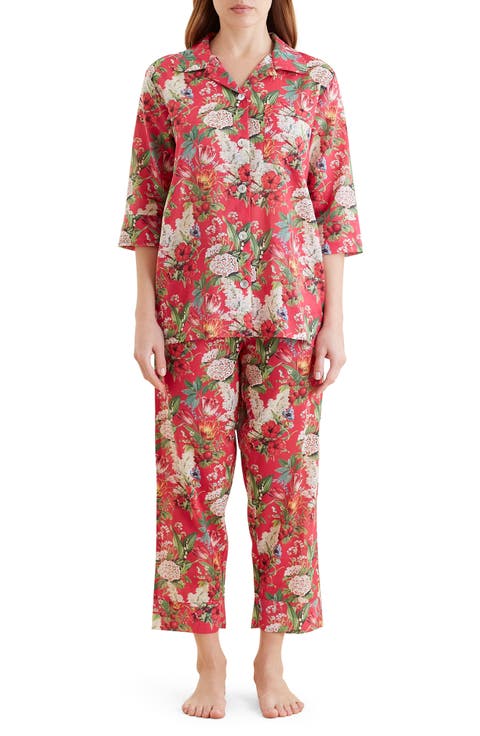 Clara Print Crop Cotton Pajamas