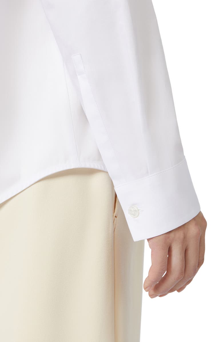 MM by Max Mara Dionea Cotton Button-Up Shirt, Alternate, color, Optical White