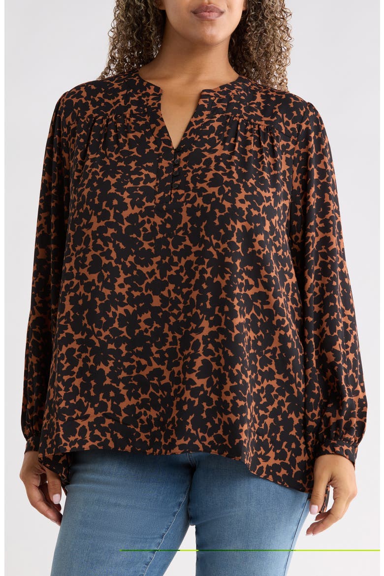 Trinity Long Sleeve Top, Main, color, MOONFLOWER MOCHA