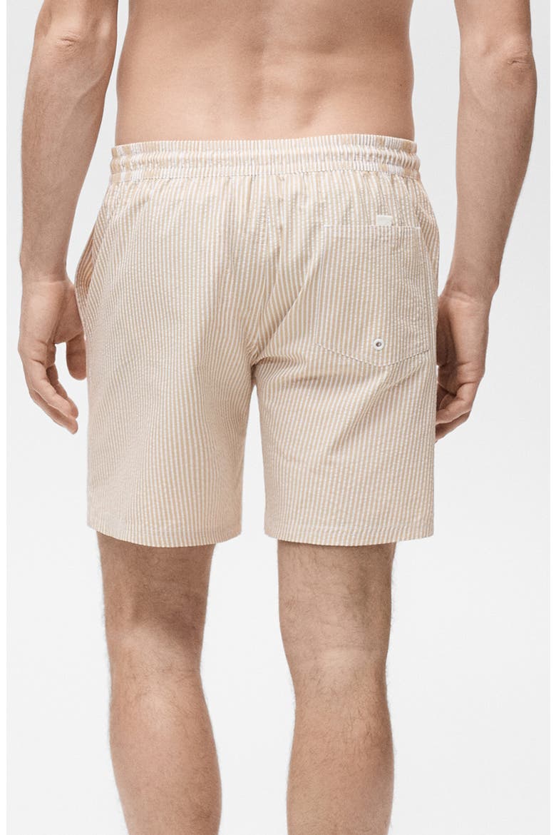 Seersucker Swim Trunks, Alternate, color, SAND