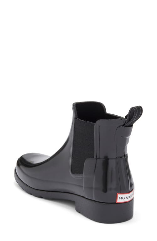 Hunter Original Refined Chelsea Waterproof Rain Boot In Black