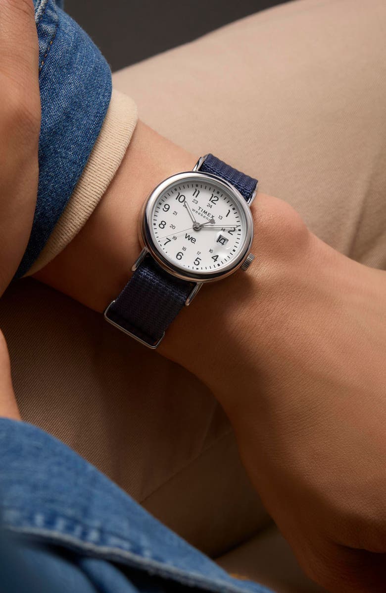 Timex<sup>®</sup> Weekender Canvas Strap Watch, 37mm, Alternate, color, 