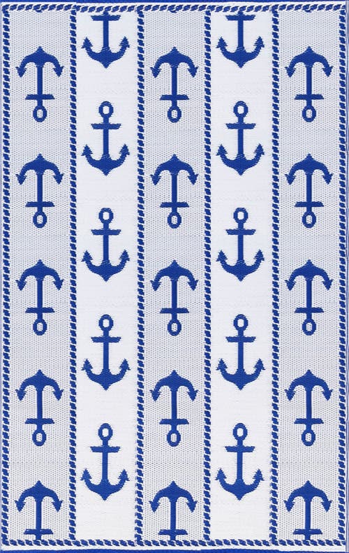 Mad Mats Anchor Blue & White In Multi