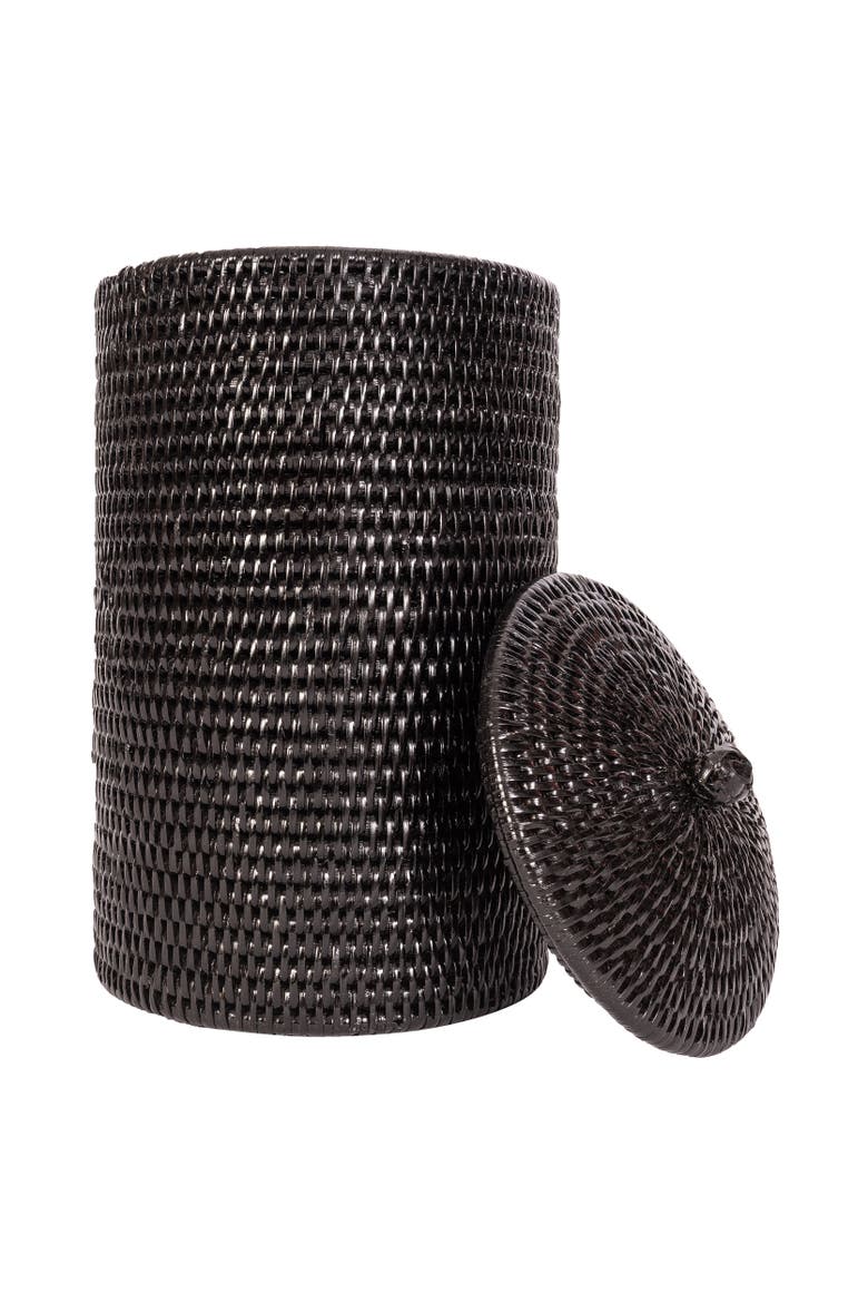 Artifacts Rattan Double Toilet Roll Holder, Alternate, color, Tudor Black