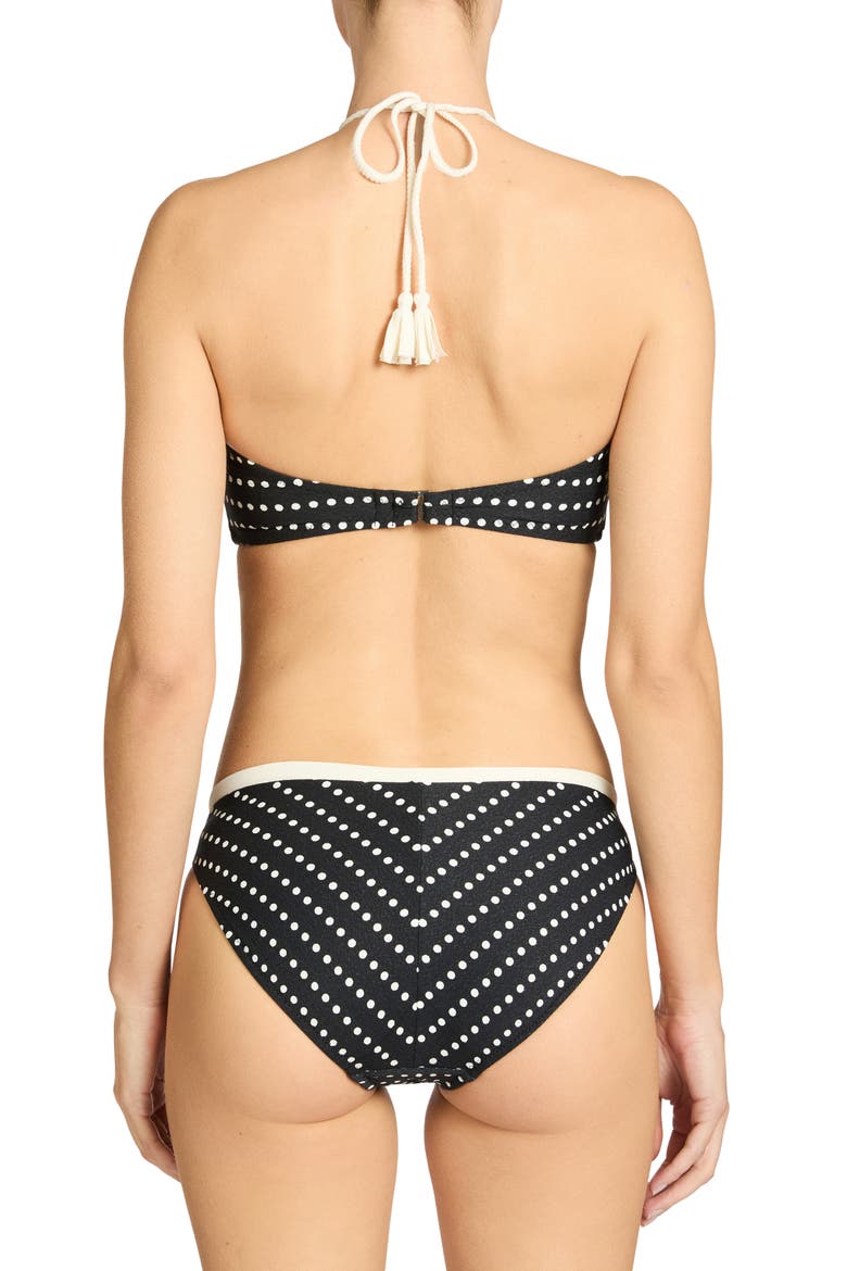 Millie Bandeau Bikini Top, Alternate, color, BLACK/ ECRU