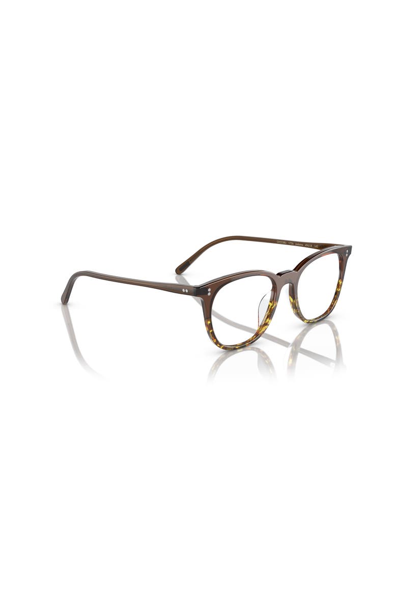 49mm Rectangle optical glasses, Alternate, color, Brown