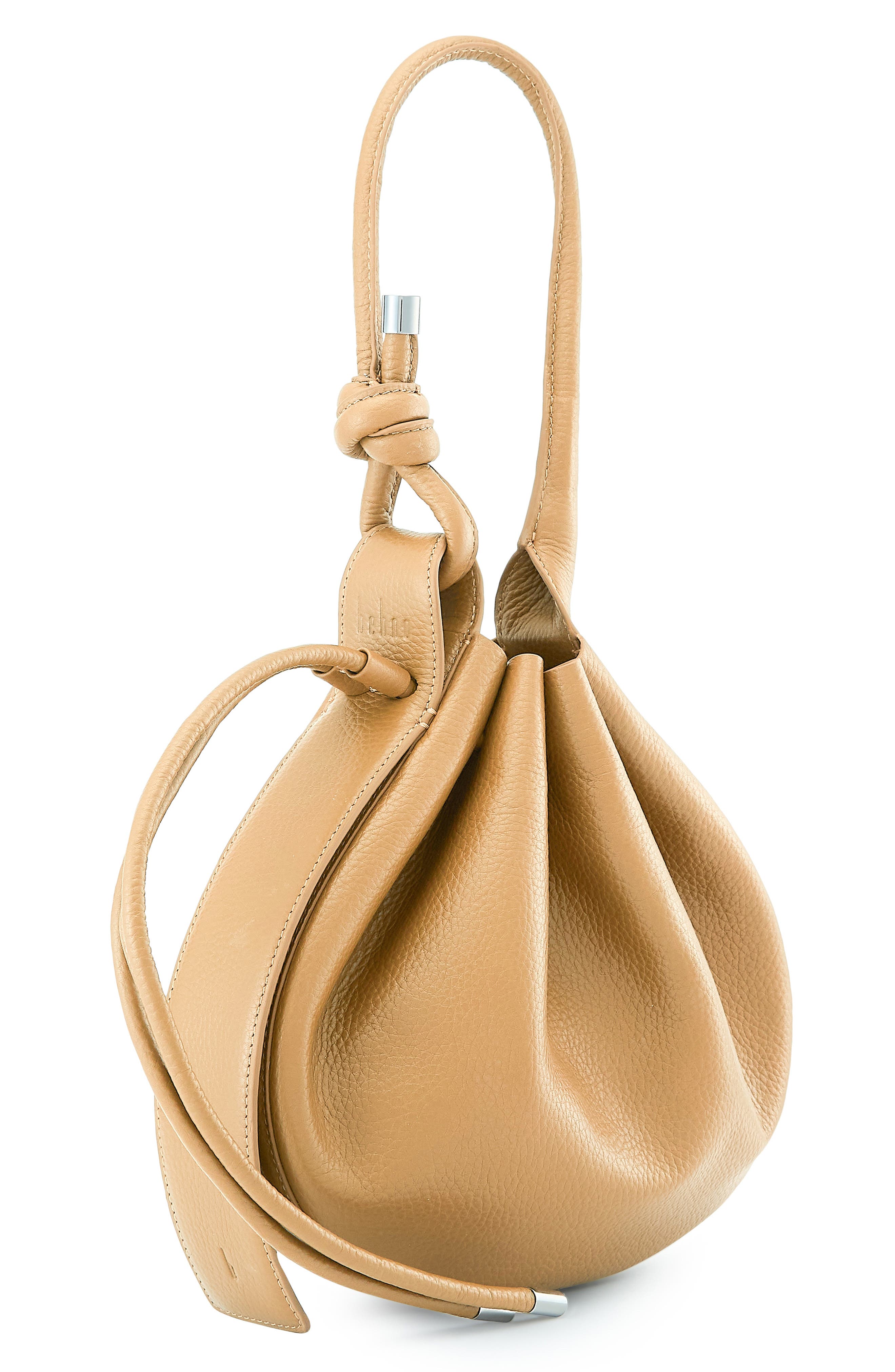 behno Medium Ina Pebble Leather Shoulder Bag, Alternate, color, Bisque