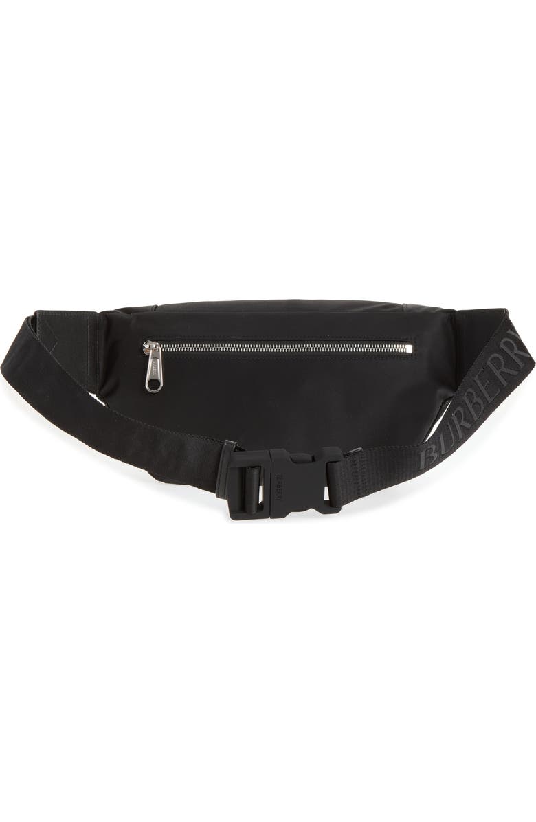 Burberry Sonny Belt Bag, Alternate, color, Black