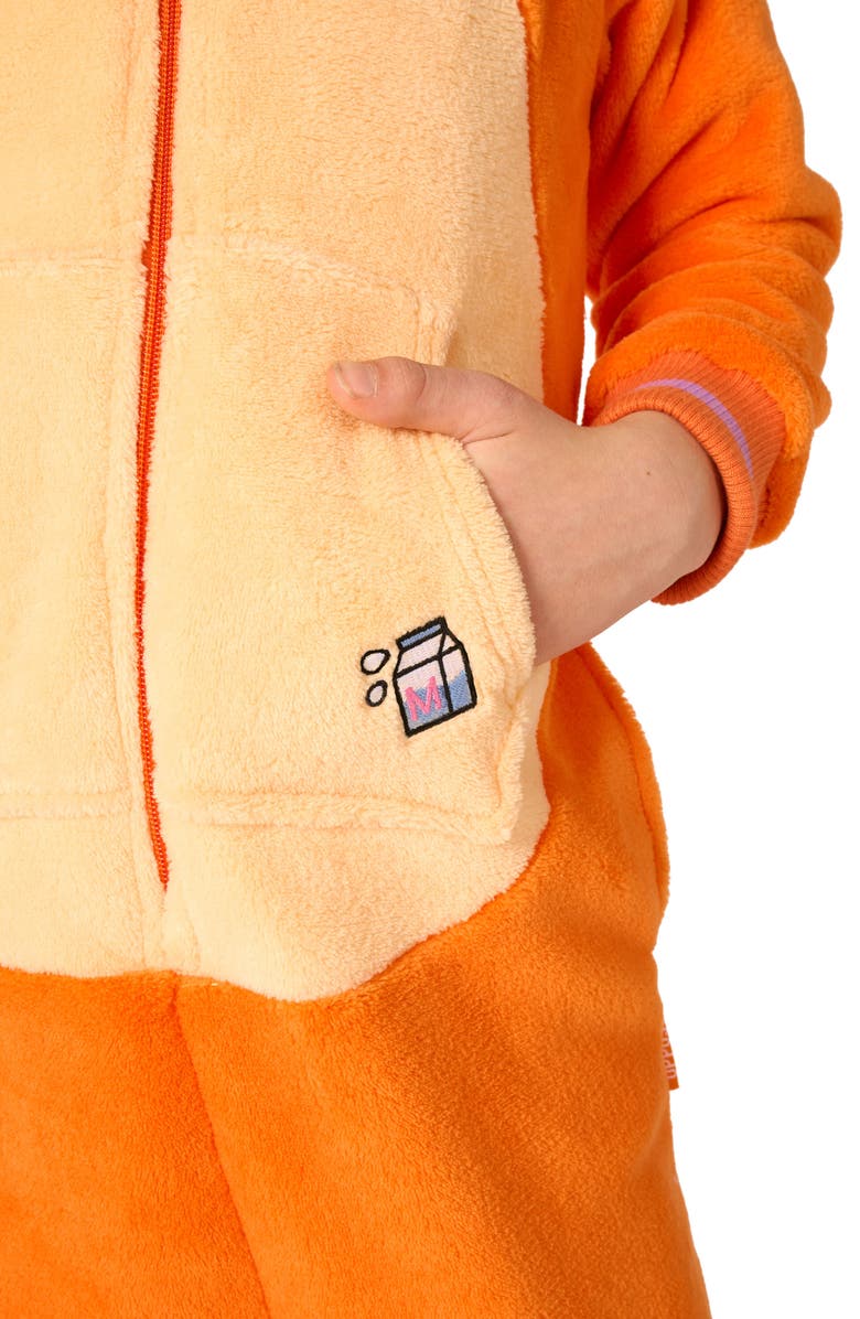 OppoSuits Kids' Orange Cat One Piece Hooded Jumpsuit, Alternate, color, Orange