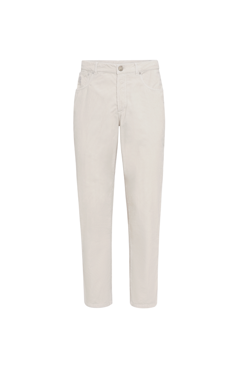 Brunello Cucinelli Corduroy trousers, Main, color, Ecru