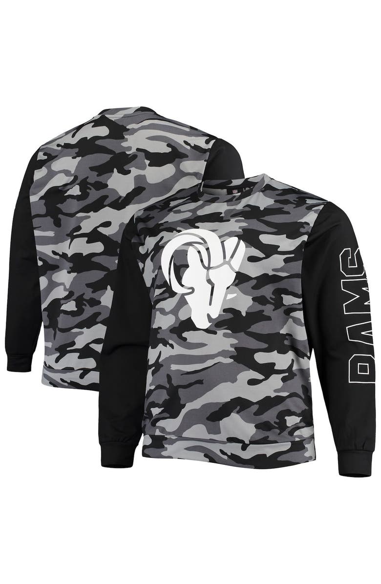 FOCO Men's FOCO Black Los Angeles Rams Camo Long Sleeve T-Shirt, Alternate, color, 