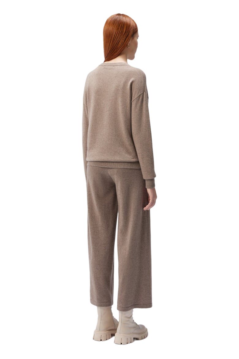 Cashmere Asymmetrical Sweater, Alternate, color, taupe