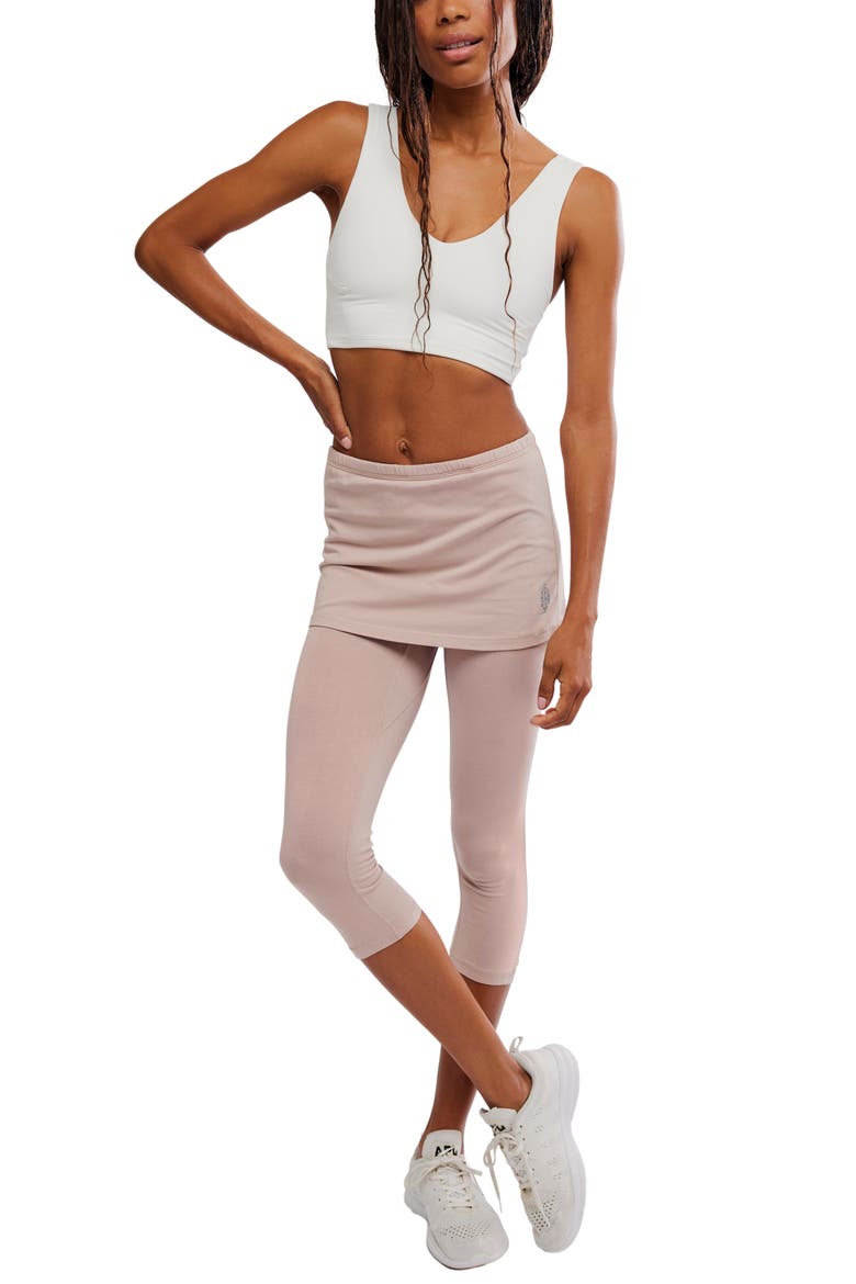 FP Movement Intensity Mid Rise Capri Skirted Leggings, Alternate, color, SANDY