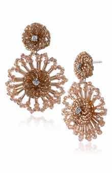 JARDIN Beaded Floral Drop Earrings