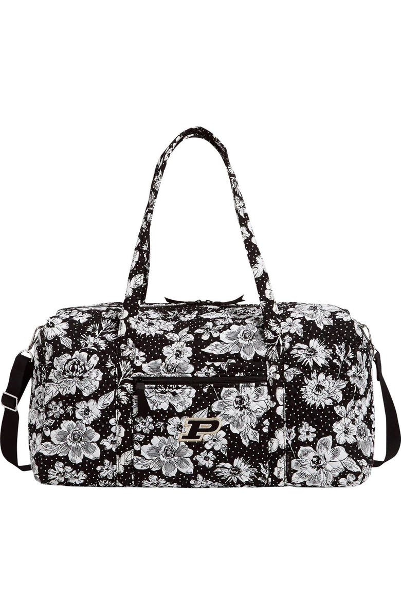 VERA BRADLEY Purdue Boilermakers Rain Garden Large Travel Duffel Bag, Main, color,