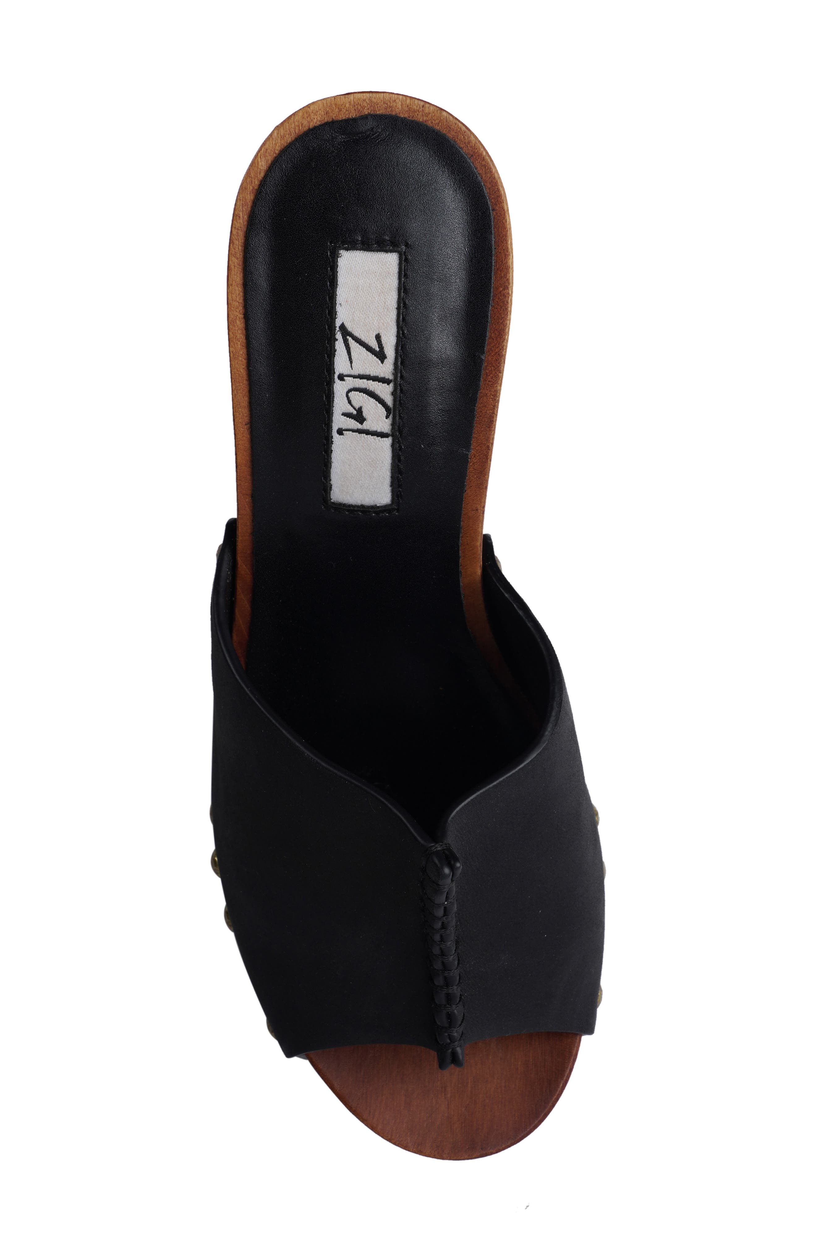 ZIGI Yama Platform Slide Sandal, Alternate, color, Black Leather