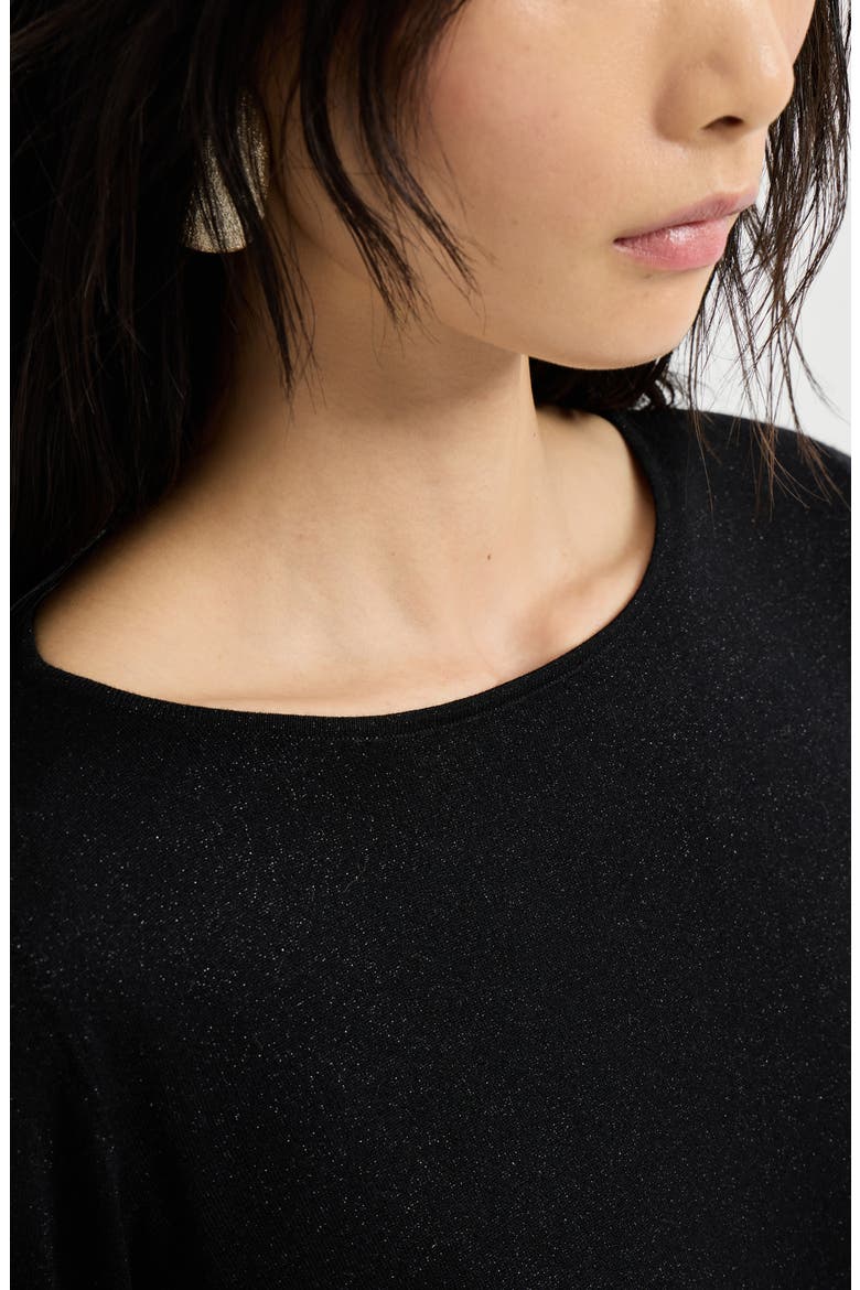 Cashmere and silk Sparkling sweater, Alternate, color, Black