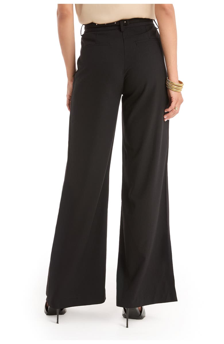 The Noli Shop Martina Belted Trouser, Alternate, color, Black