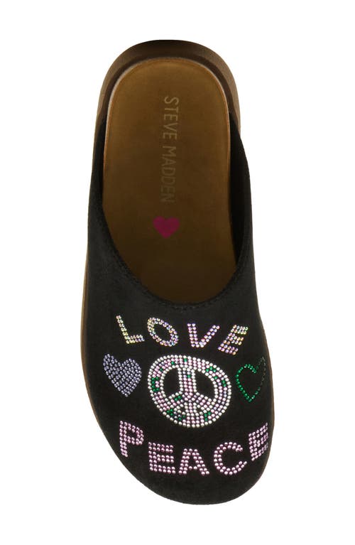 Steve Madden Kids' Vesper Rhinestone Slide In Black