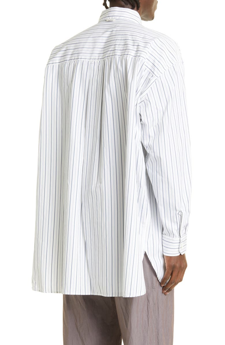 OUR LEGACY Olympic Stripe Cotton Poplin Popover Shirt, Alternate, color,