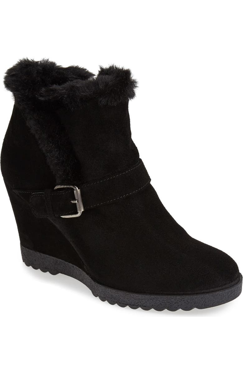Aquatalia by Marvin K. 'Carlotta' Weatherproof Suede Wedge Bootie, Main, color,