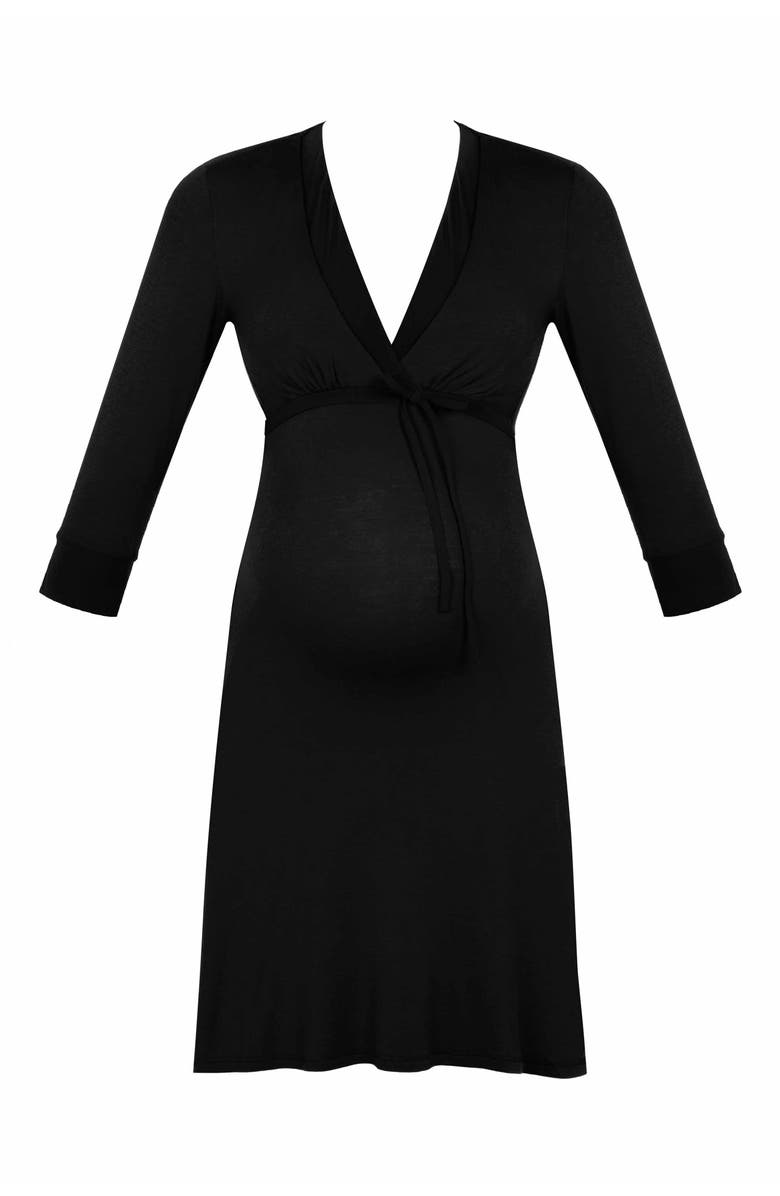 Cache Coeur Milk Maternity and nursing nightgown, Alternate, color, Black