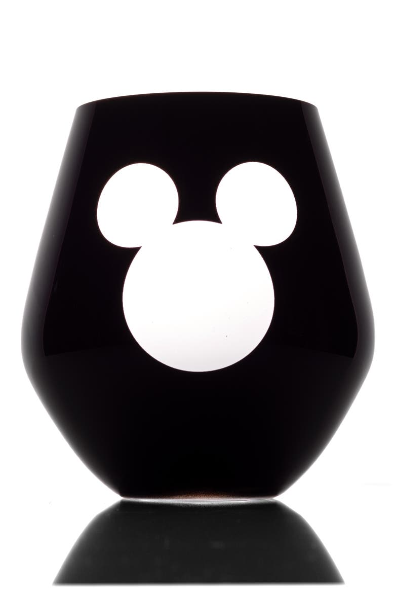 Set of 2 Disney® Stemless Wine Glasses, Alternate, color, NO COLOR