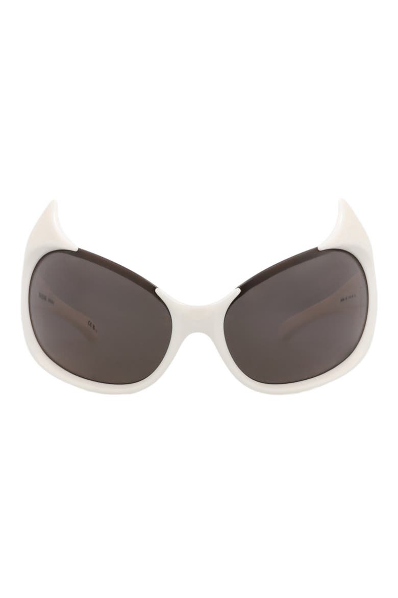 71mm Shield Sunglasses, Main, color, IVORY IVORY GREY
