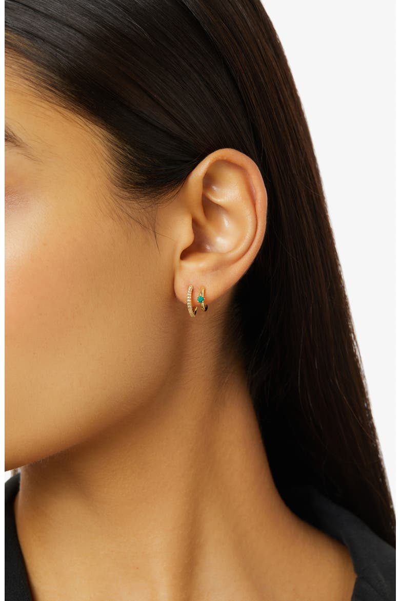 Double Hoop Earrings - Percy, Alternate, color, Gold