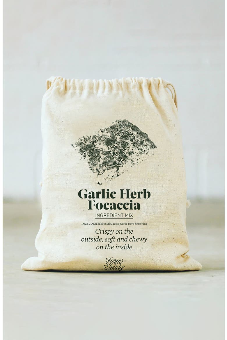 Garlic Herb Focaccia Making Kit, Alternate, color, CANVAS