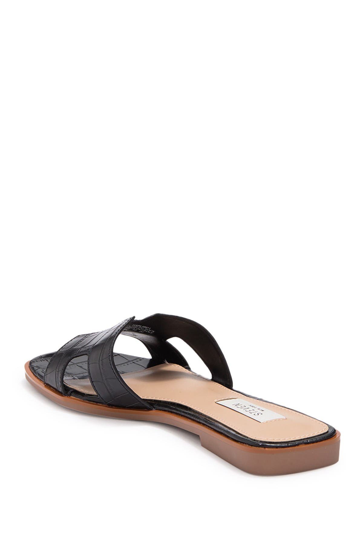 Steven New York Harlien Slide Sandal, Alternate, color, Black Croc