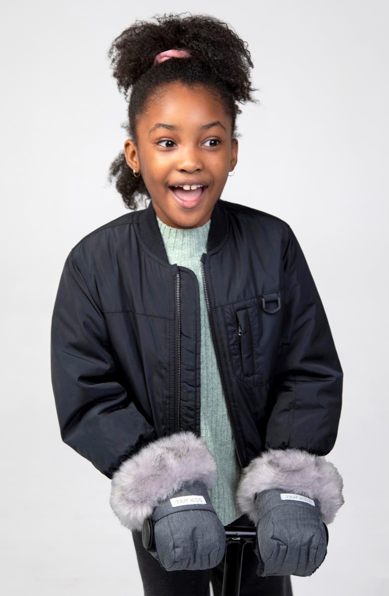 7 A.M. Enfant Warmmuffs Tundra Faux Fur Trim Water Repellent Muffs, Alternate, color, 