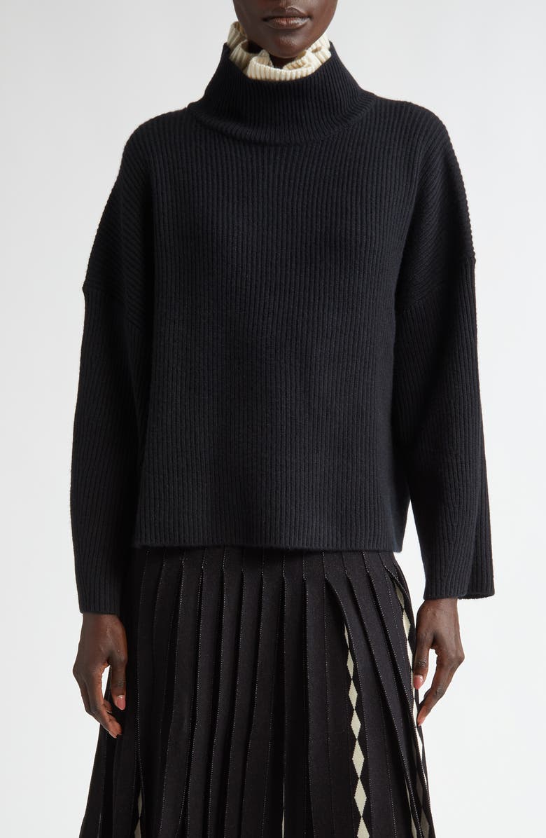 Altuzarra Zoppez Layered Mock Neck Cashmere Sweater, Main, color, 