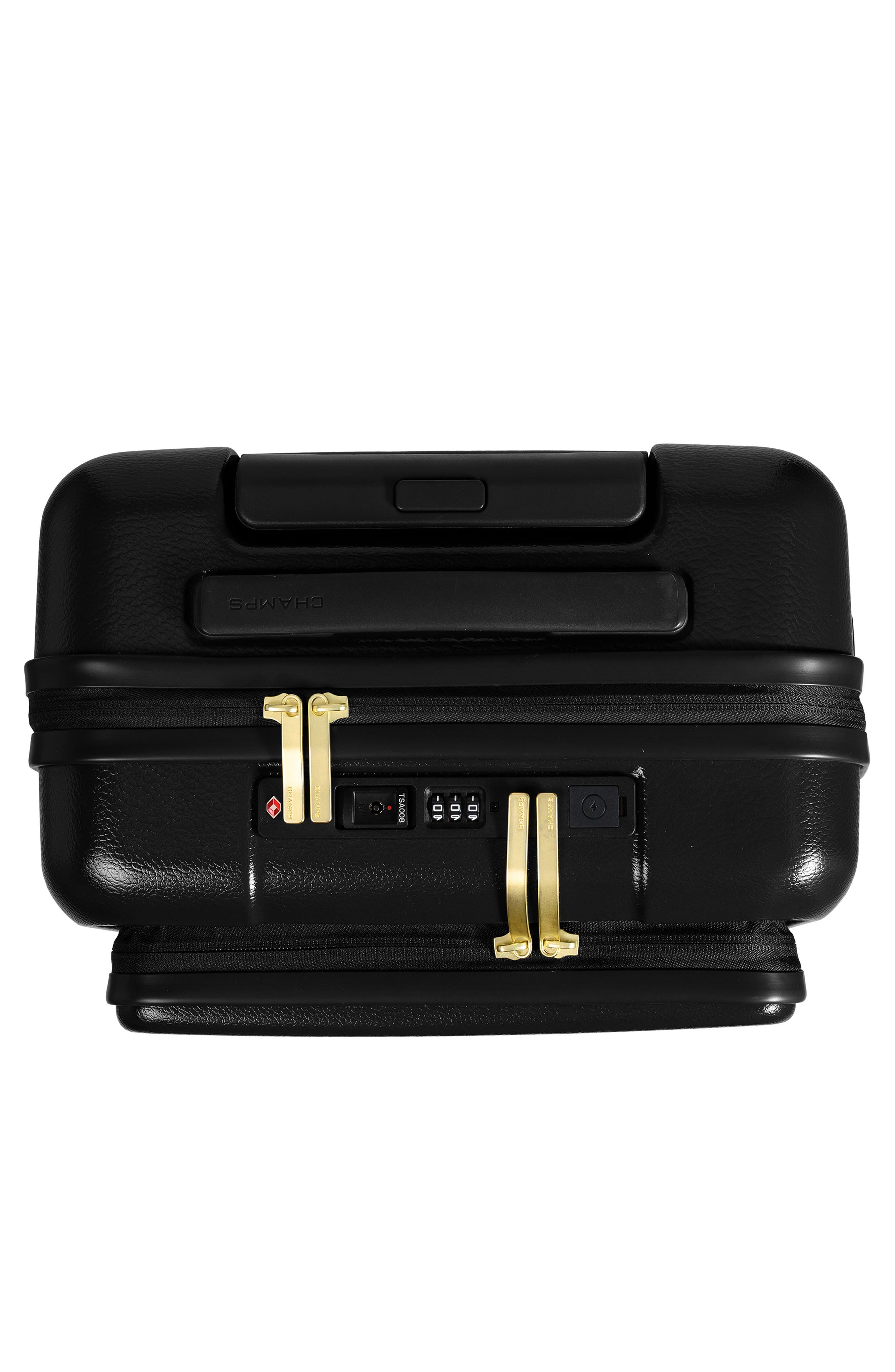 CHAMPS Onyx 21.5-Inch Expandable Hardside Spinner Carry-On, Alternate, color, Black
