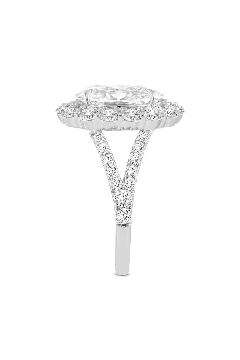 Sabina 14K White Gold Oval Lab Grown Diamond Halo Engagement Ring - 4.7 Ct, Alternate, color, 14K White Gold