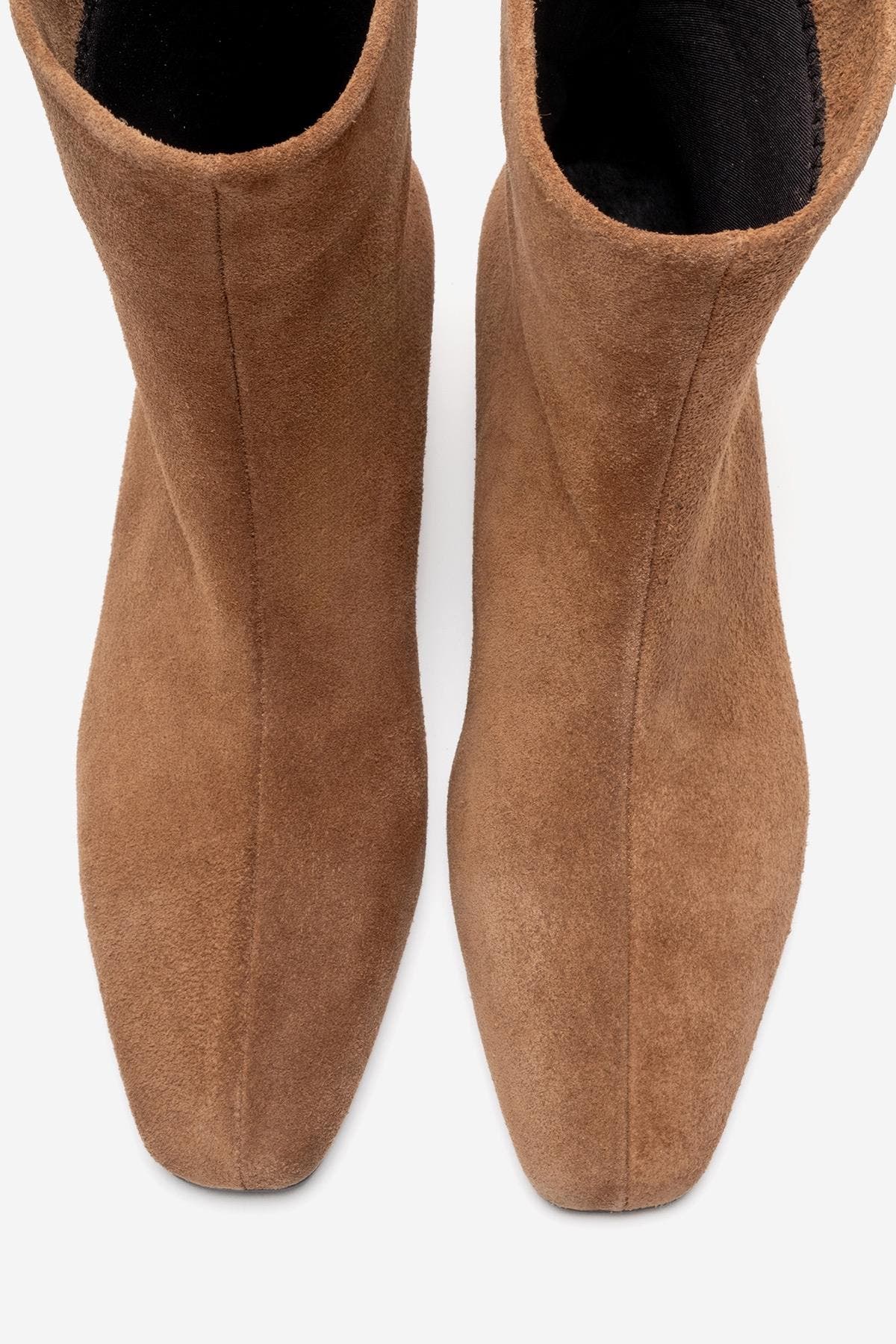 Forever & Always Shoes Nacho Leather Ankle Boot, Alternate, color, Cognac Suede