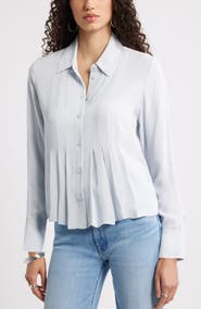 Nordstrom Tux Pleated Button-Up Shirt