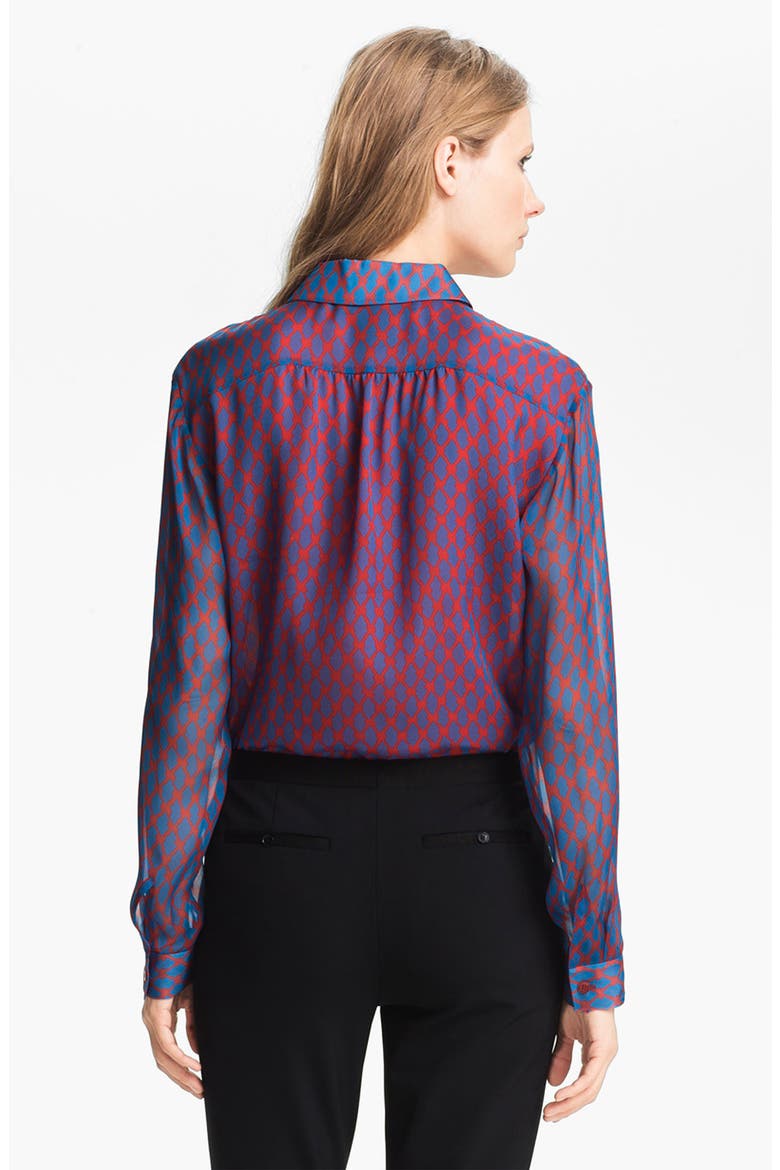 Geometric Print Chiffon Blouse (Nordstrom Exclusive), Alternate, color, ABSTRACT GEO PRINT