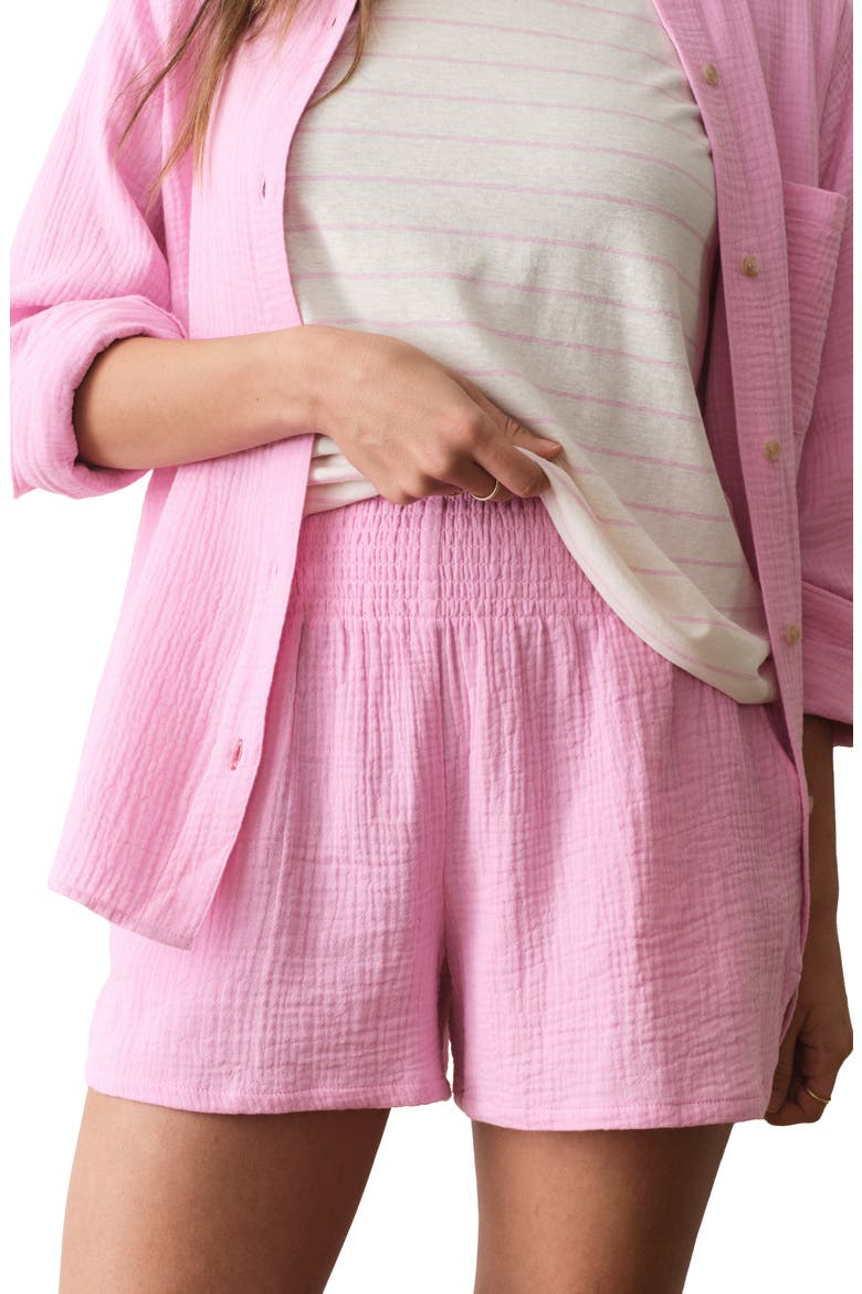 Isla Double Cloth Cotton Shorts, Alternate, color, LAVENDER