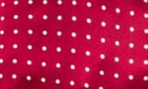 Petite Plume Print Mulberry Silk Pajamas In Red
