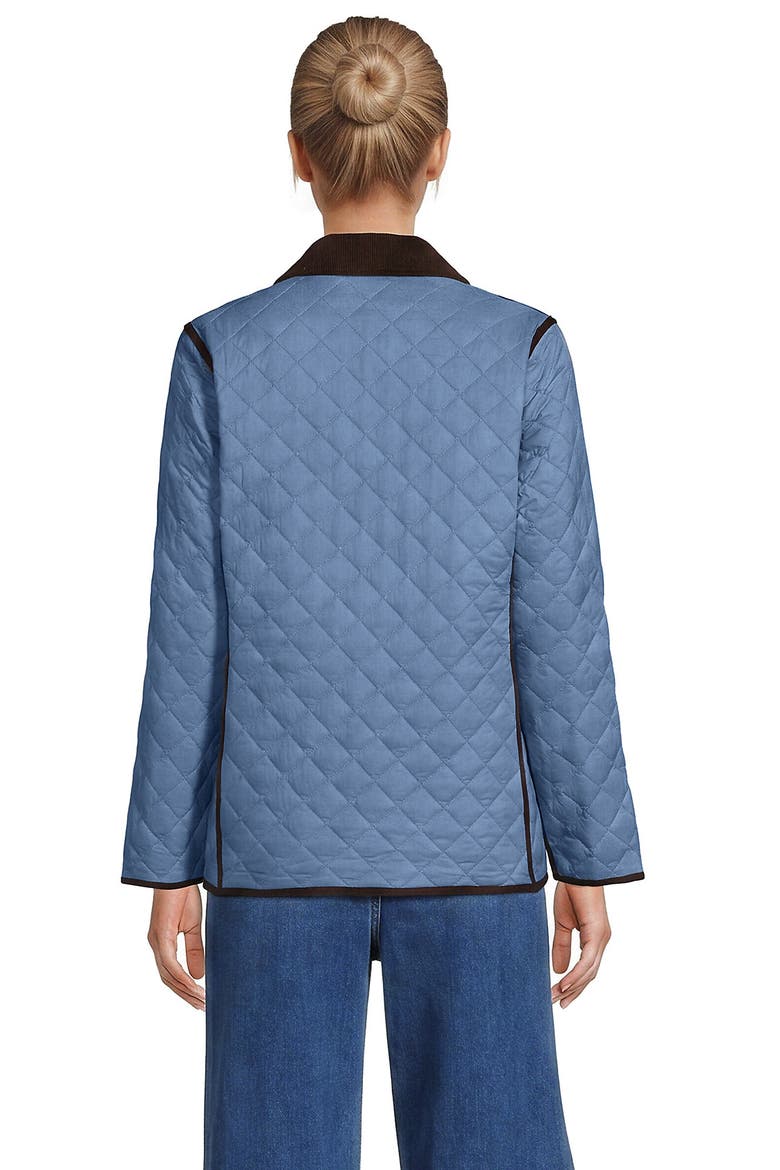 Print Reversible Barn Quilted Insulated Jacket, Alternate, color, Pale Slate Blue/Floral