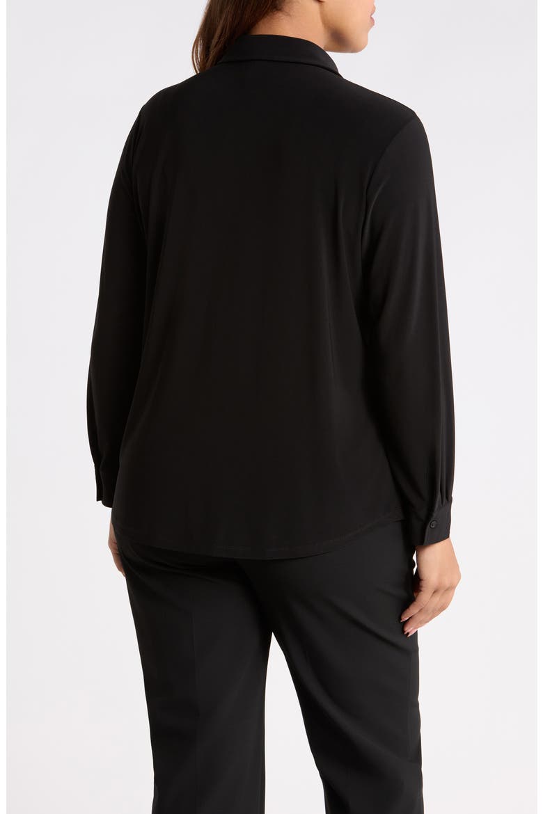 Slim Fit Long Sleeve Knit Shirt, Alternate, color, ANNE BLACK