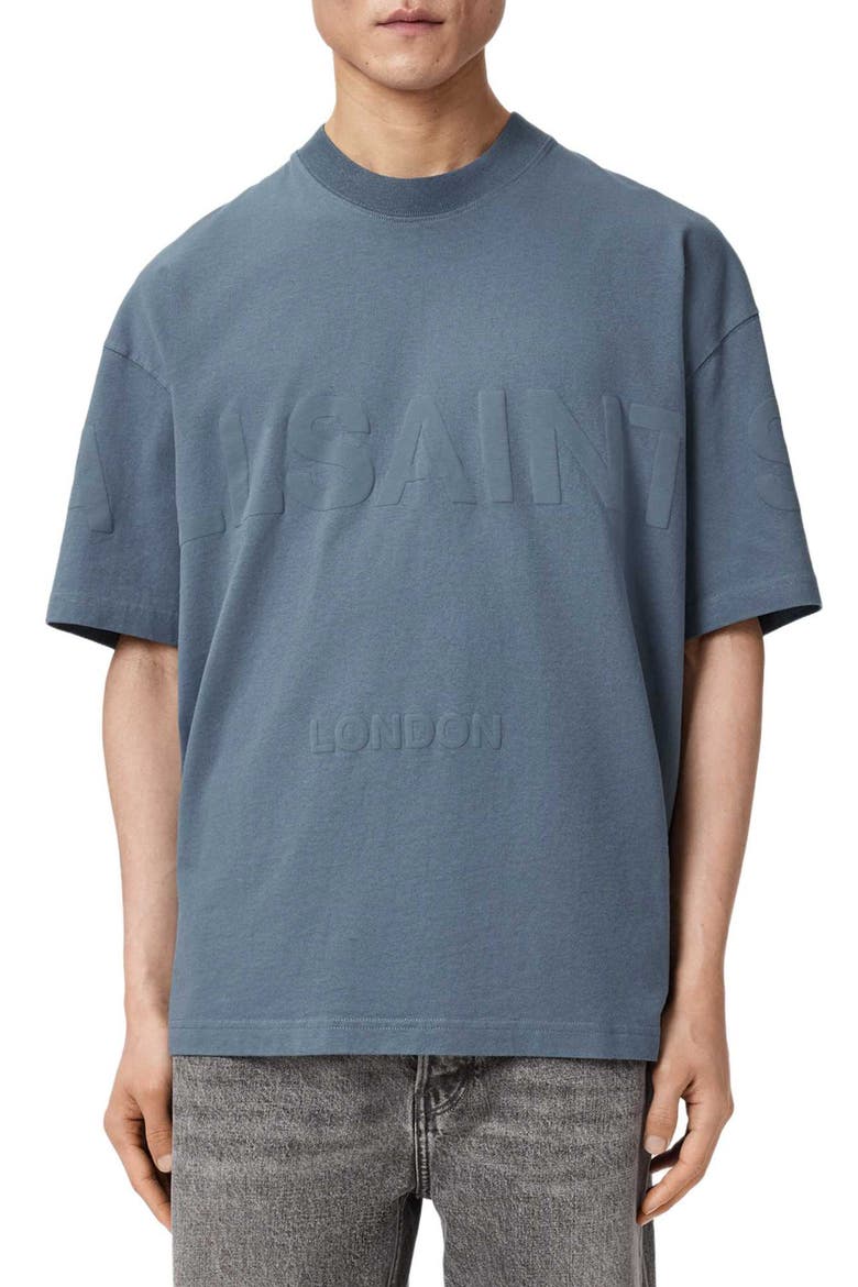 Biggy Logo Graphic T-Shirt, Main, color, WAVED BLUE