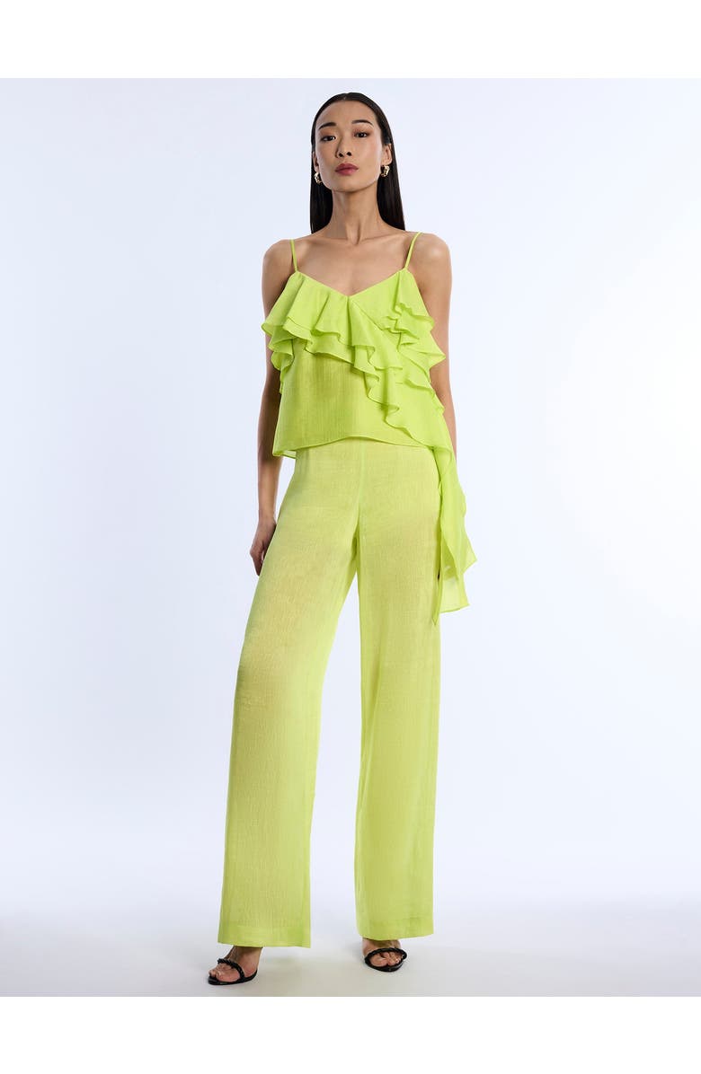 BCBGMAXAZRIA Flounce Cami, Alternate, color, Chartreuse