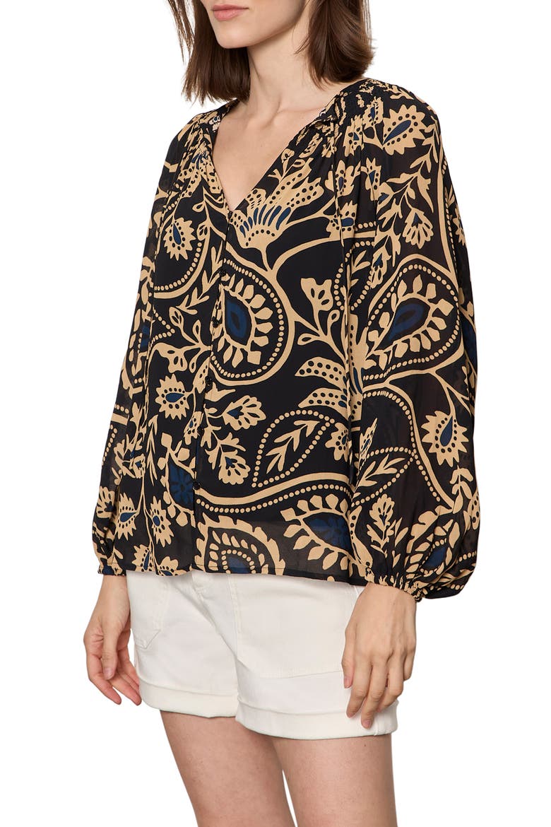 Let it Happen Button Blouse, Alternate, color, SHAPESHIFT BLACK