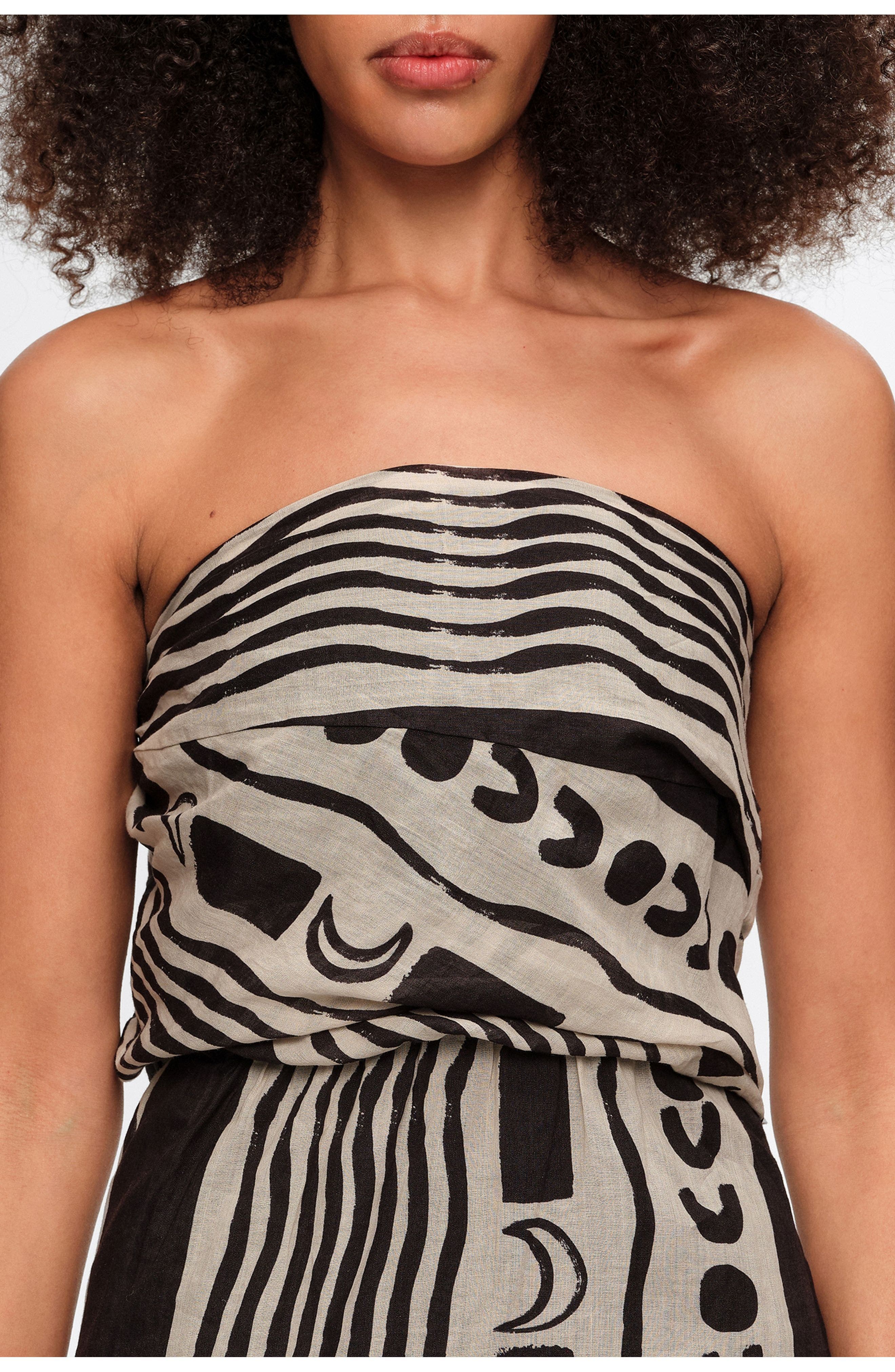 Strapless Moon Stripes Dress - image 2