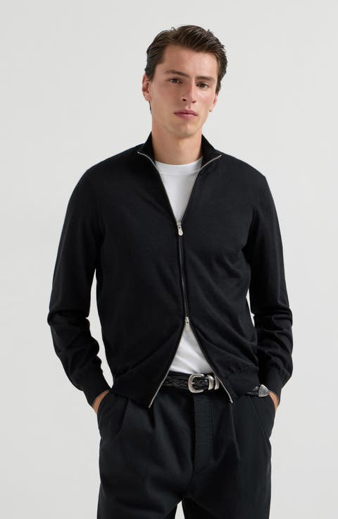 Cashmere and silk cardigan